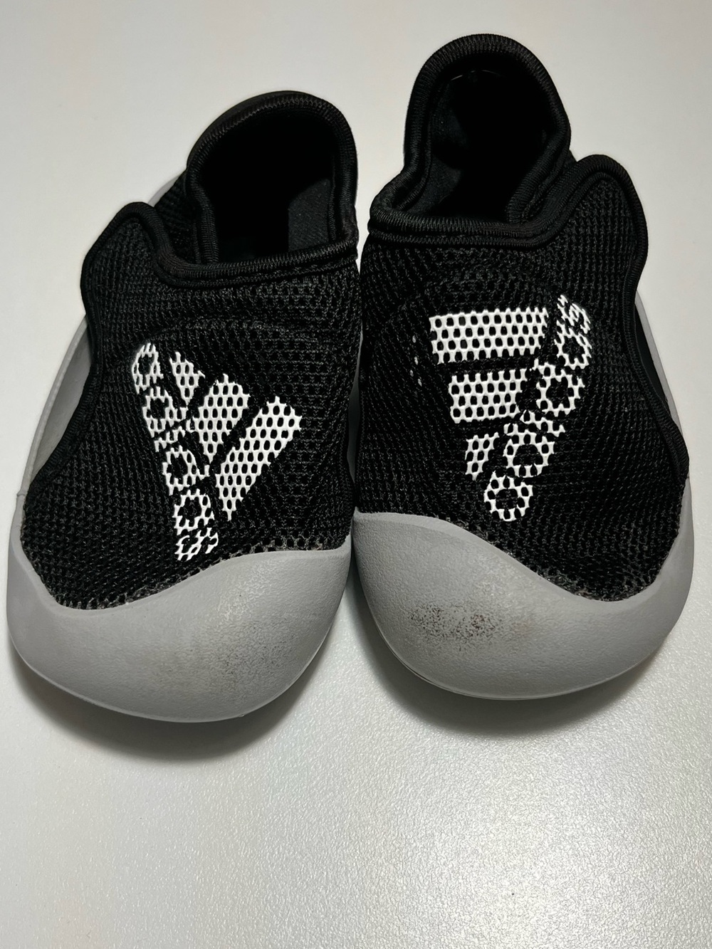 adidas Kids Black and Gray Slip-On Water Shoes